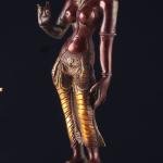 Rare 20" Standing Parvati Brass Statue | Antique Bronze Divine Murti with Sharp Features | Traditional Temple Decor